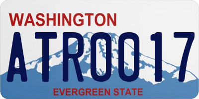 WA license plate ATR0017