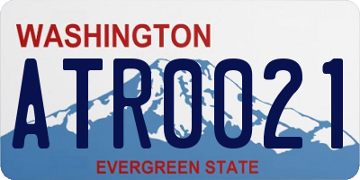 WA license plate ATR0021
