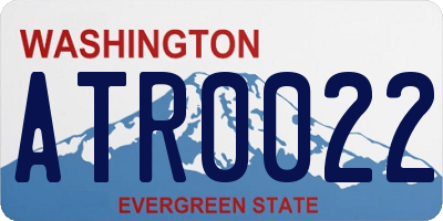 WA license plate ATR0022