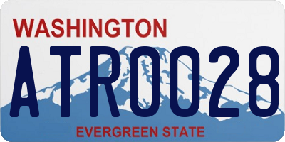 WA license plate ATR0028