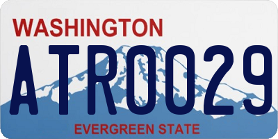 WA license plate ATR0029