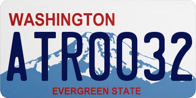 WA license plate ATR0032