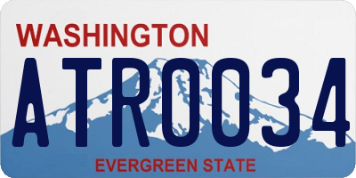 WA license plate ATR0034