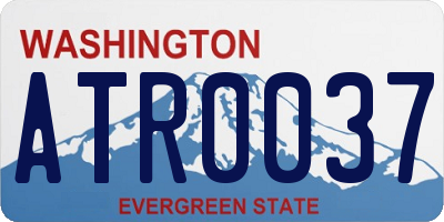 WA license plate ATR0037