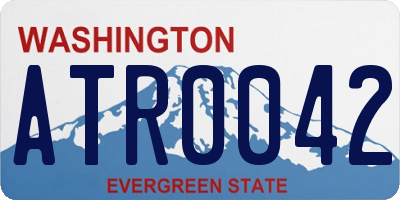 WA license plate ATR0042