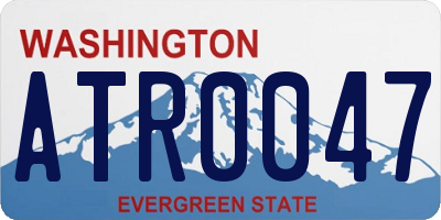 WA license plate ATR0047