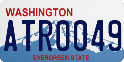 WA license plate ATR0049