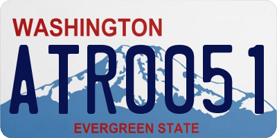 WA license plate ATR0051