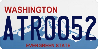 WA license plate ATR0052