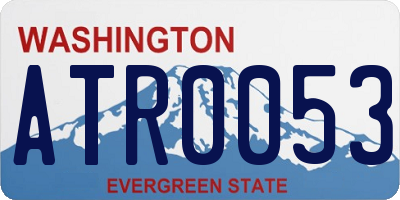 WA license plate ATR0053