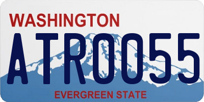 WA license plate ATR0055