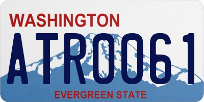 WA license plate ATR0061