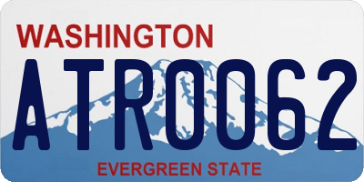 WA license plate ATR0062