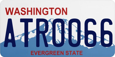 WA license plate ATR0066