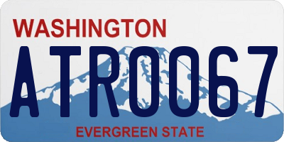 WA license plate ATR0067