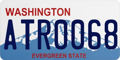 WA license plate ATR0068
