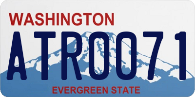 WA license plate ATR0071