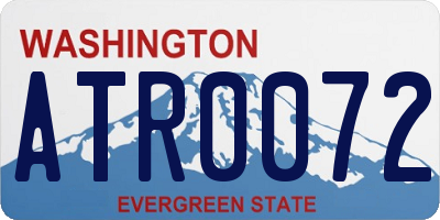 WA license plate ATR0072