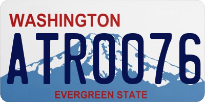 WA license plate ATR0076