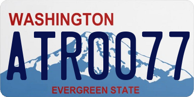 WA license plate ATR0077