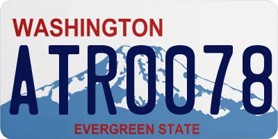 WA license plate ATR0078