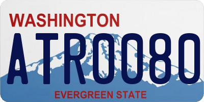 WA license plate ATR0080