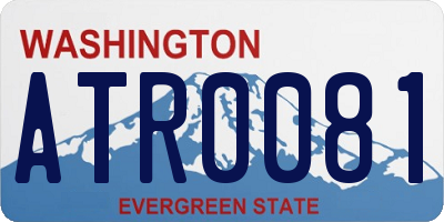 WA license plate ATR0081