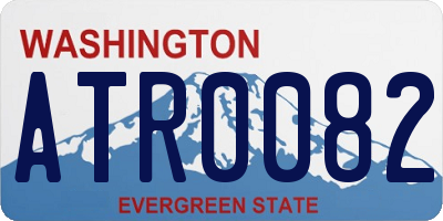 WA license plate ATR0082