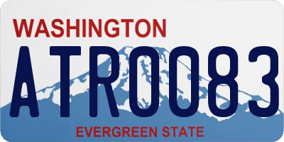 WA license plate ATR0083