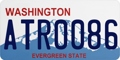 WA license plate ATR0086