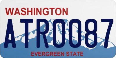 WA license plate ATR0087