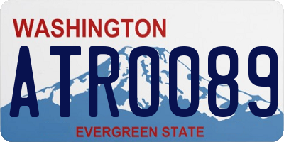 WA license plate ATR0089