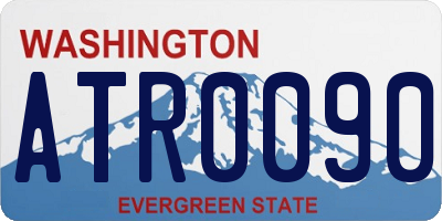 WA license plate ATR0090