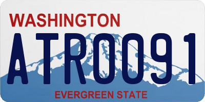 WA license plate ATR0091