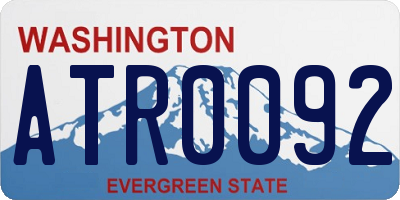 WA license plate ATR0092