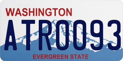 WA license plate ATR0093
