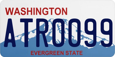WA license plate ATR0099