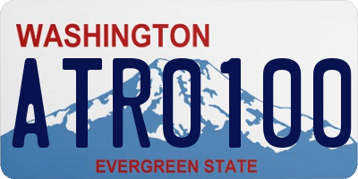 WA license plate ATR0100