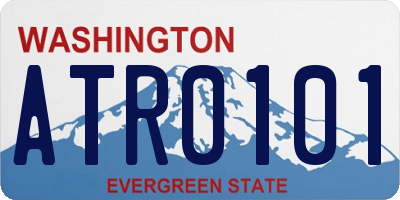 WA license plate ATR0101
