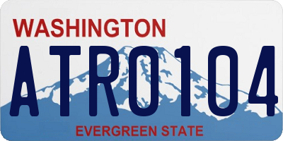 WA license plate ATR0104