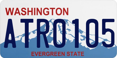 WA license plate ATR0105