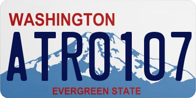 WA license plate ATR0107