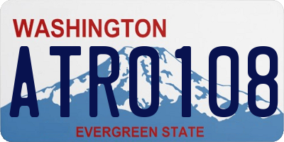 WA license plate ATR0108