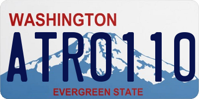 WA license plate ATR0110