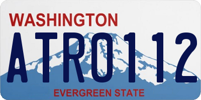 WA license plate ATR0112