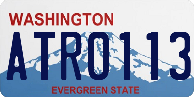 WA license plate ATR0113