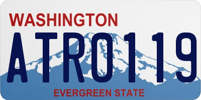 WA license plate ATR0119