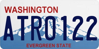 WA license plate ATR0122