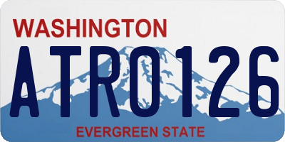 WA license plate ATR0126