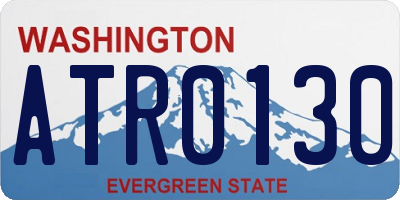 WA license plate ATR0130